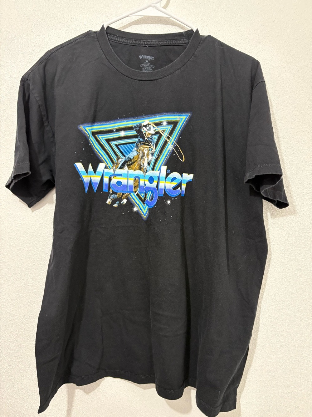 Wrangler Cowboy Men’s Black Short Sleeve  T-Shirt Size XL